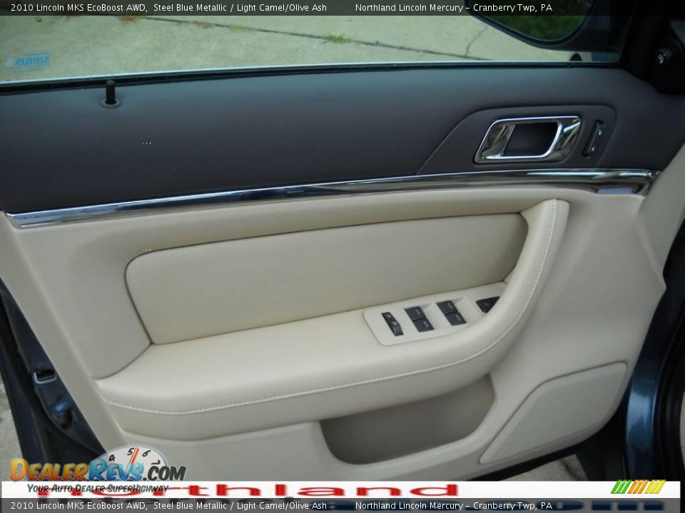 2010 Lincoln MKS EcoBoost AWD Steel Blue Metallic / Light Camel/Olive Ash Photo #6
