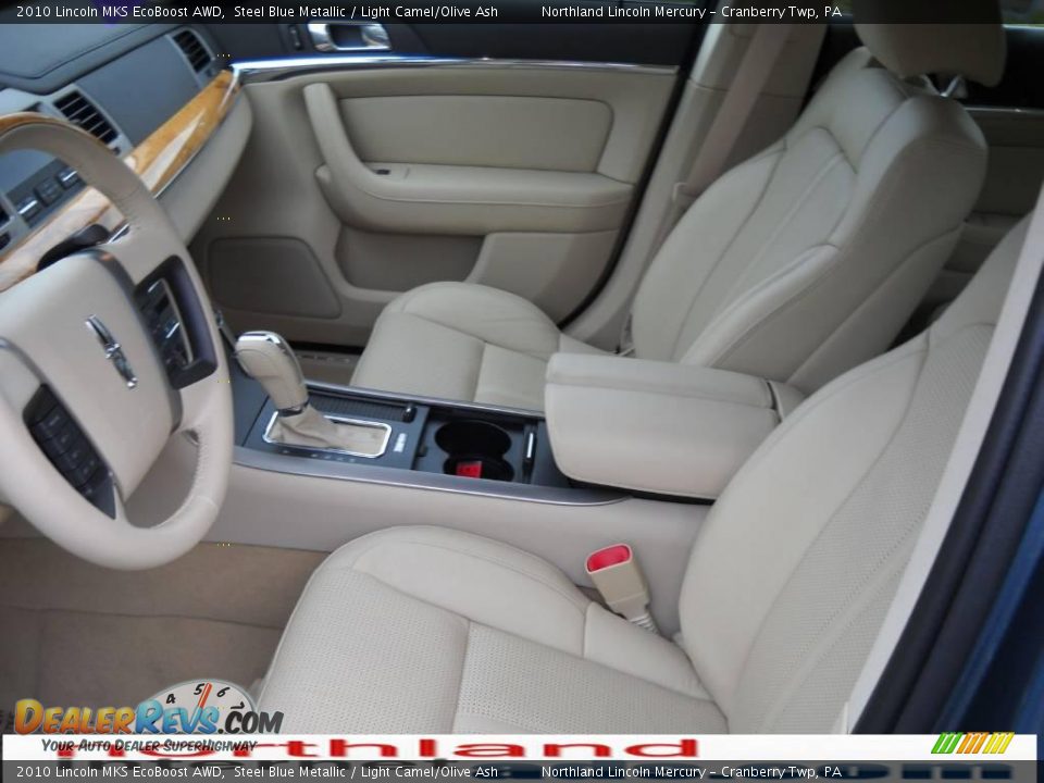 2010 Lincoln MKS EcoBoost AWD Steel Blue Metallic / Light Camel/Olive Ash Photo #8