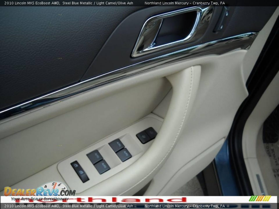 2010 Lincoln MKS EcoBoost AWD Steel Blue Metallic / Light Camel/Olive Ash Photo #16