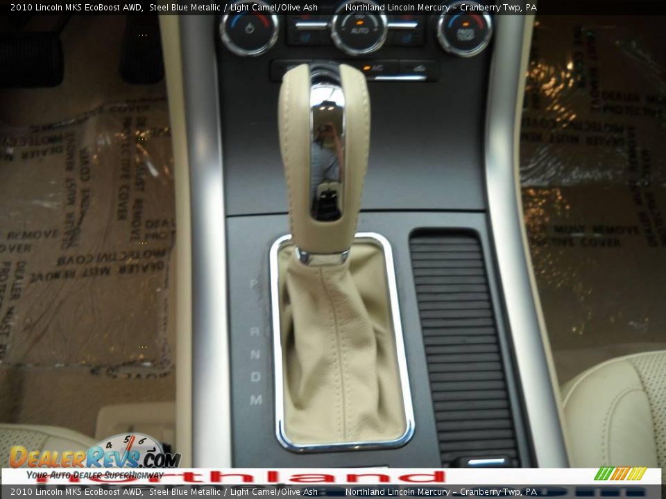 2010 Lincoln MKS EcoBoost AWD Steel Blue Metallic / Light Camel/Olive Ash Photo #18