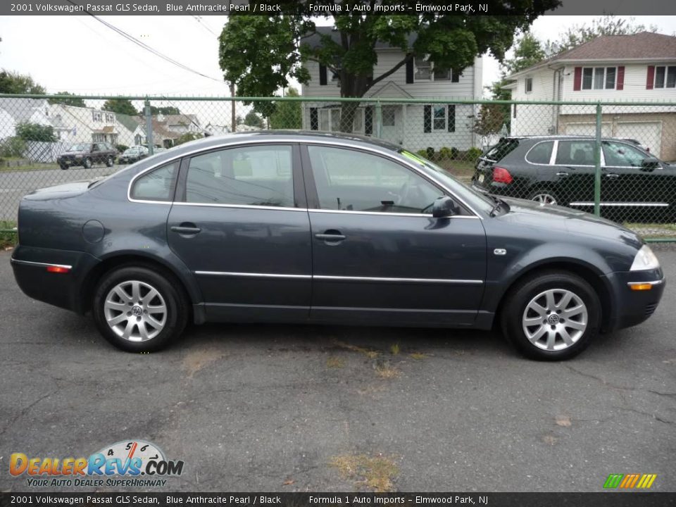 2001 Volkswagen Passat GLS Sedan Blue Anthracite Pearl / Black Photo #3