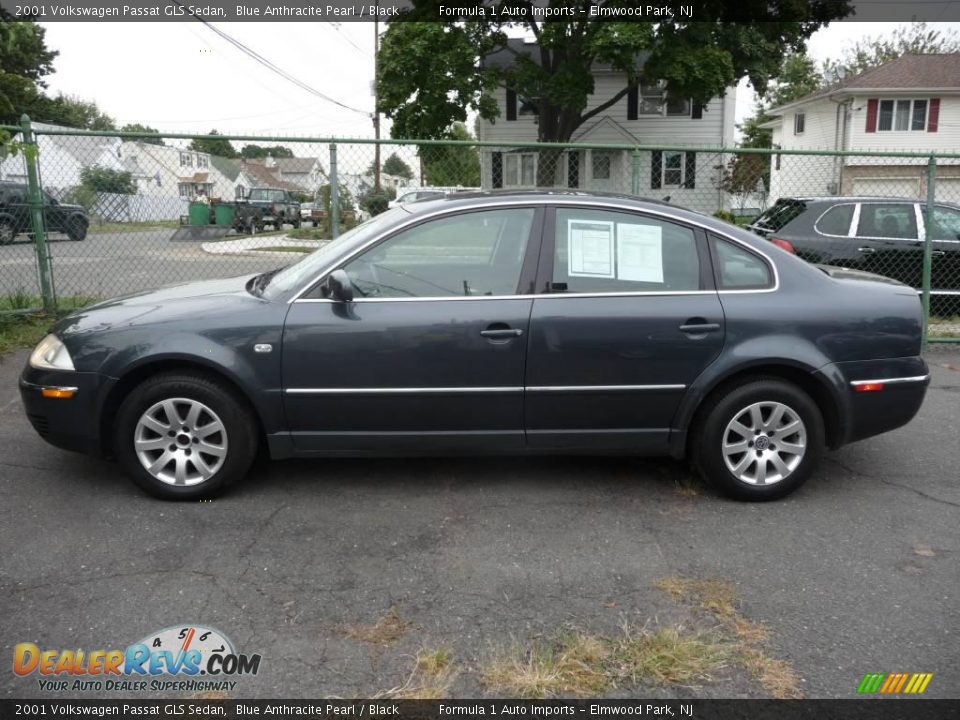 2001 Volkswagen Passat GLS Sedan Blue Anthracite Pearl / Black Photo #4