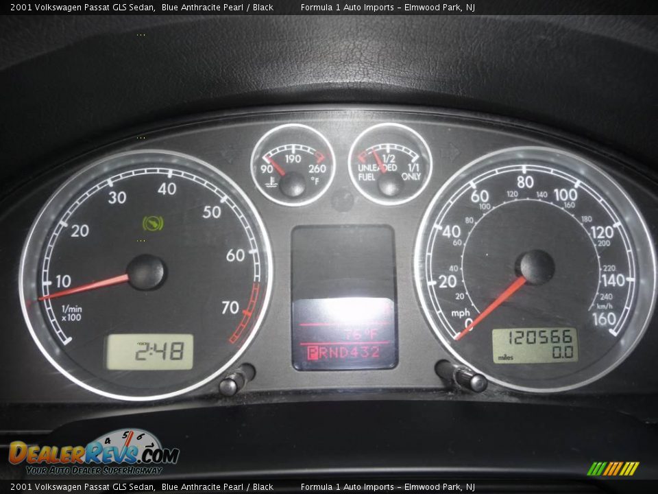2001 Volkswagen Passat GLS Sedan Blue Anthracite Pearl / Black Photo #11