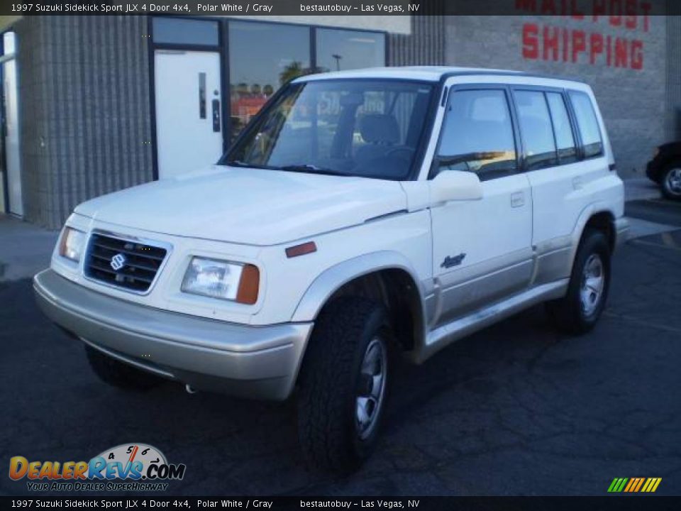 1997 Suzuki Sidekick Sport JLX 4 Door 4x4 Polar White / Gray Photo #2