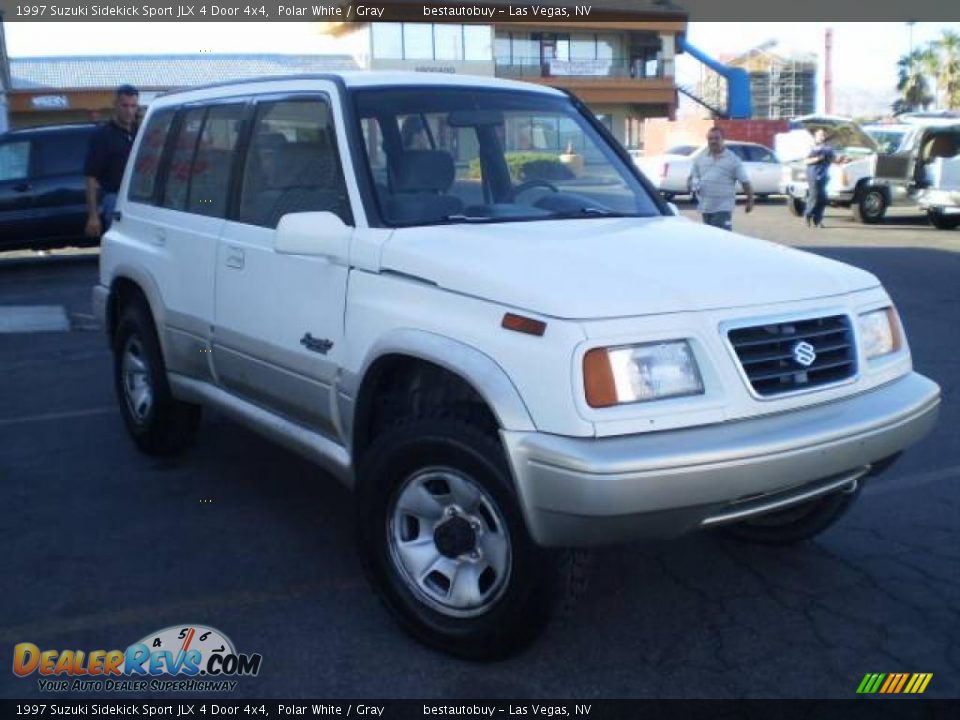 1997 Suzuki Sidekick Sport JLX 4 Door 4x4 Polar White / Gray Photo #4