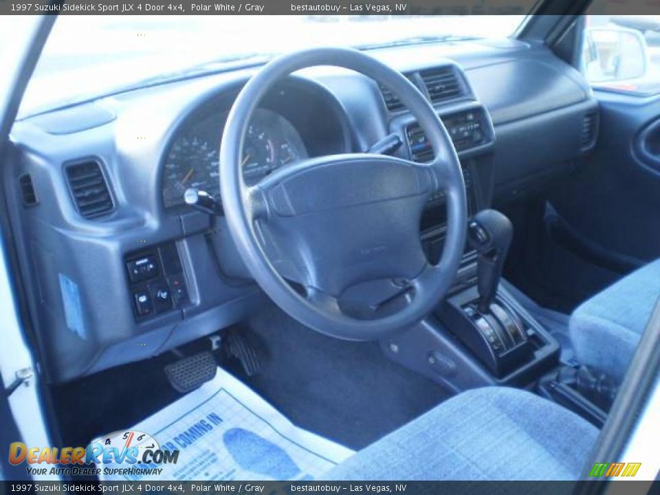 1997 Suzuki Sidekick Sport JLX 4 Door 4x4 Polar White / Gray Photo #23
