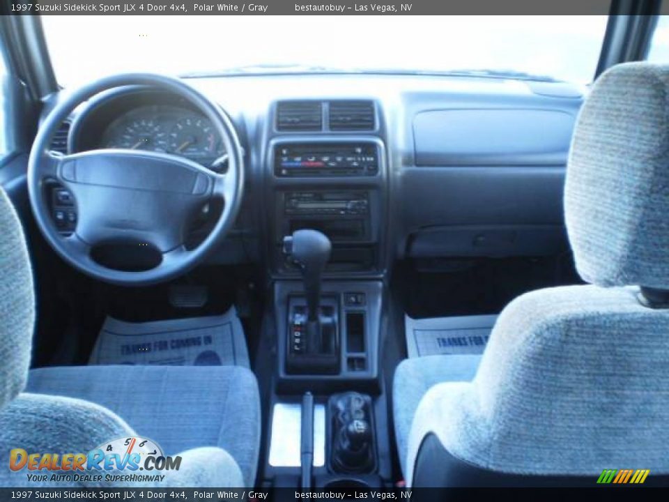 1997 Suzuki Sidekick Sport JLX 4 Door 4x4 Polar White / Gray Photo #27