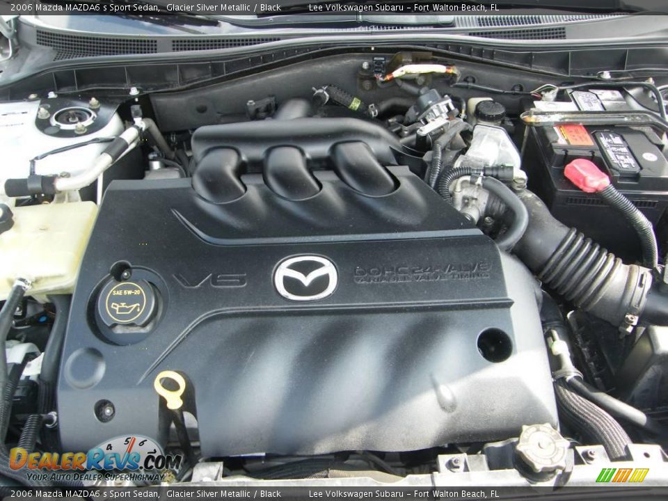 2006 Mazda MAZDA6 s Sport Sedan Glacier Silver Metallic / Black Photo #32