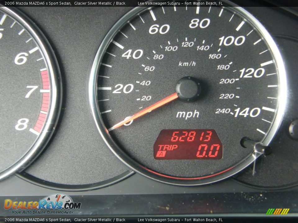2006 Mazda MAZDA6 s Sport Sedan Glacier Silver Metallic / Black Photo #33