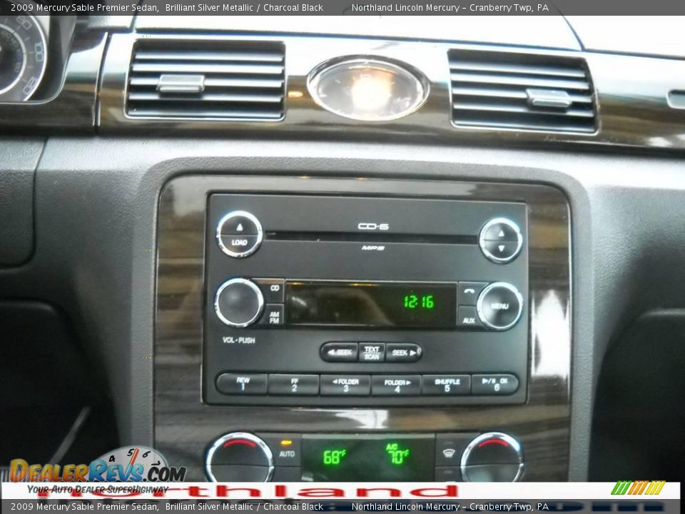 2009 Mercury Sable Premier Sedan Brilliant Silver Metallic / Charcoal Black Photo #17