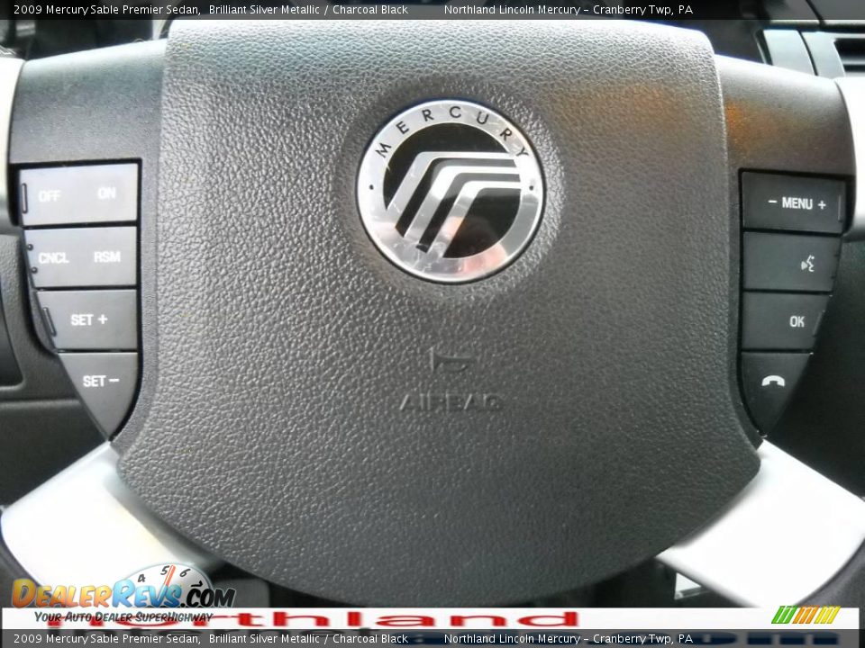 2009 Mercury Sable Premier Sedan Brilliant Silver Metallic / Charcoal Black Photo #19