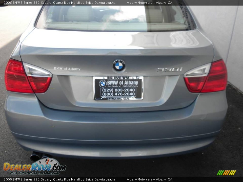 2006 BMW 3 Series 330i Sedan Quartz Blue Metallic / Beige Dakota Leather Photo #4
