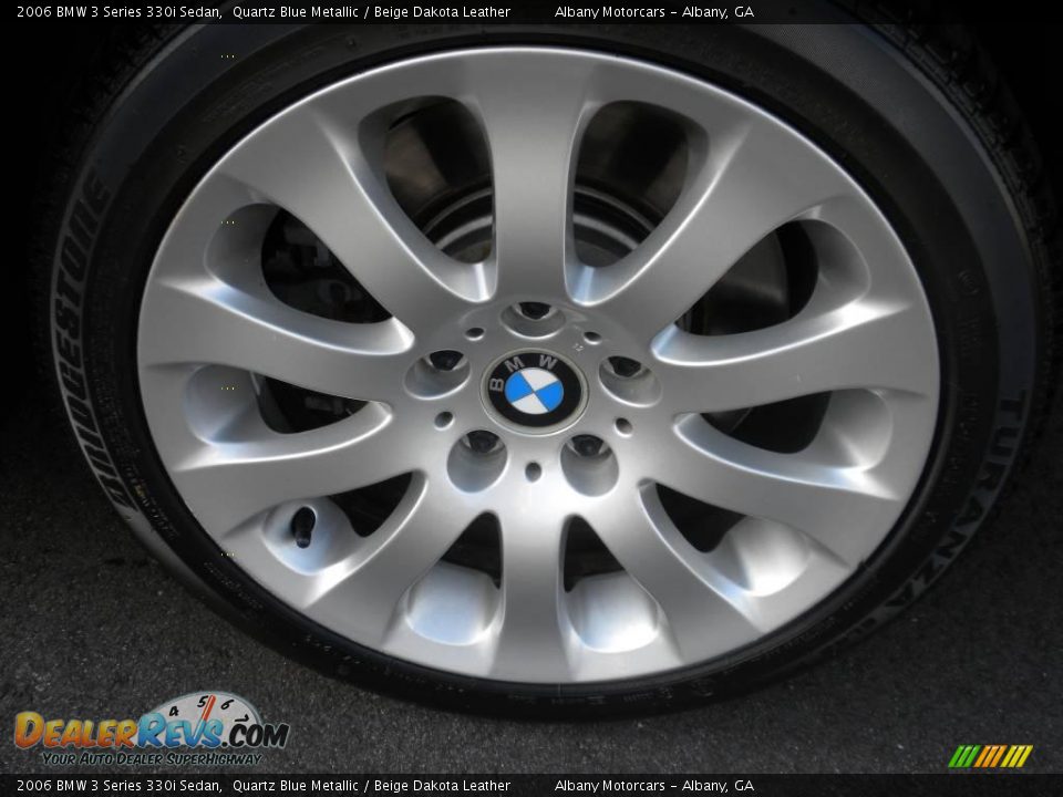 2006 BMW 3 Series 330i Sedan Quartz Blue Metallic / Beige Dakota Leather Photo #5