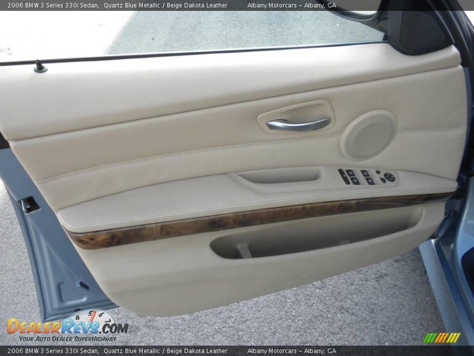 2006 BMW 3 Series 330i Sedan Quartz Blue Metallic / Beige Dakota Leather Photo #7