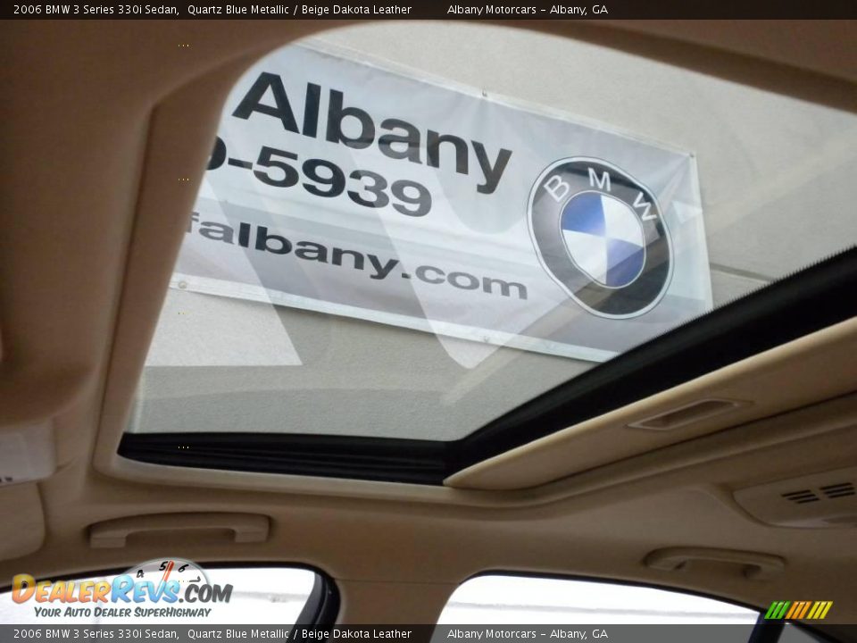 2006 BMW 3 Series 330i Sedan Quartz Blue Metallic / Beige Dakota Leather Photo #8