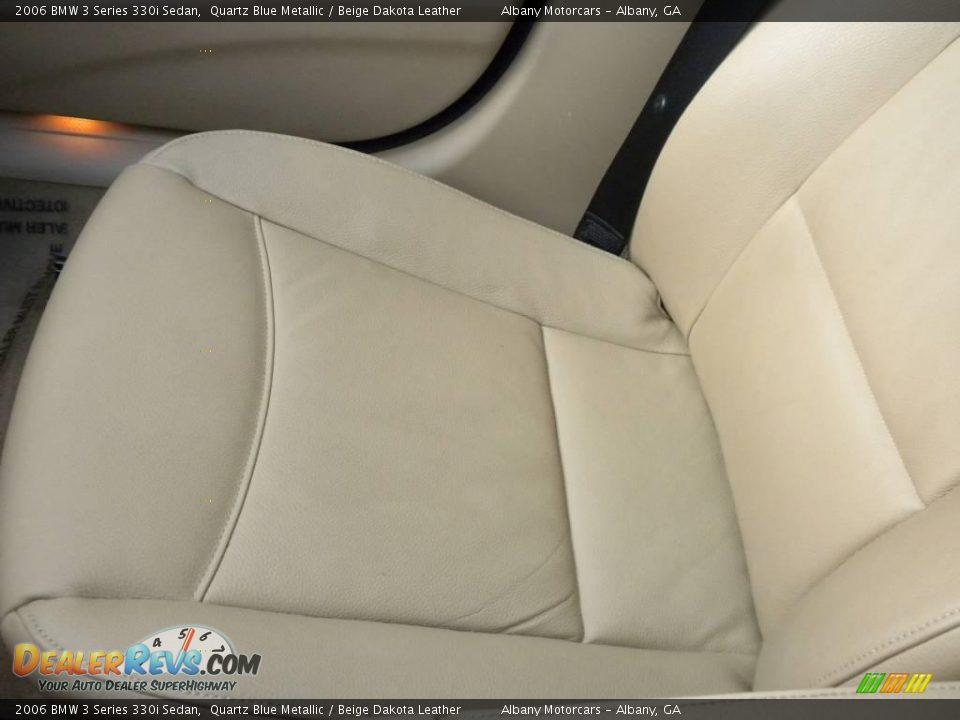 2006 BMW 3 Series 330i Sedan Quartz Blue Metallic / Beige Dakota Leather Photo #10