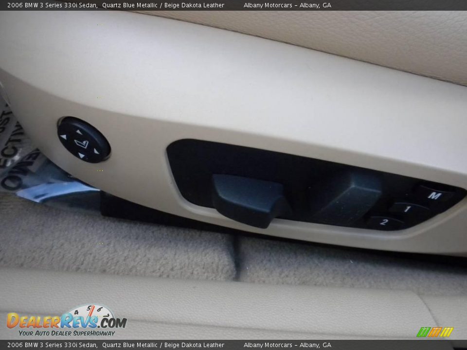 2006 BMW 3 Series 330i Sedan Quartz Blue Metallic / Beige Dakota Leather Photo #11