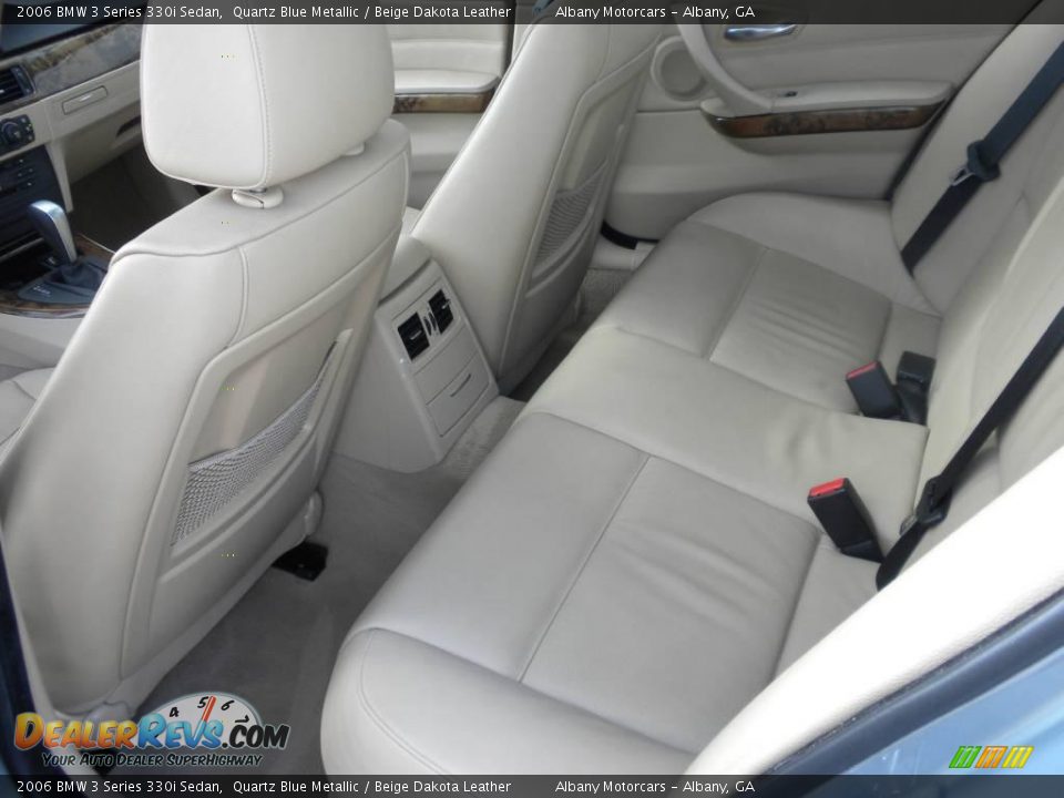 2006 BMW 3 Series 330i Sedan Quartz Blue Metallic / Beige Dakota Leather Photo #12