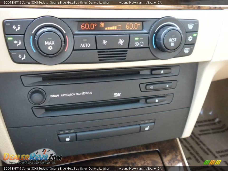 2006 BMW 3 Series 330i Sedan Quartz Blue Metallic / Beige Dakota Leather Photo #19