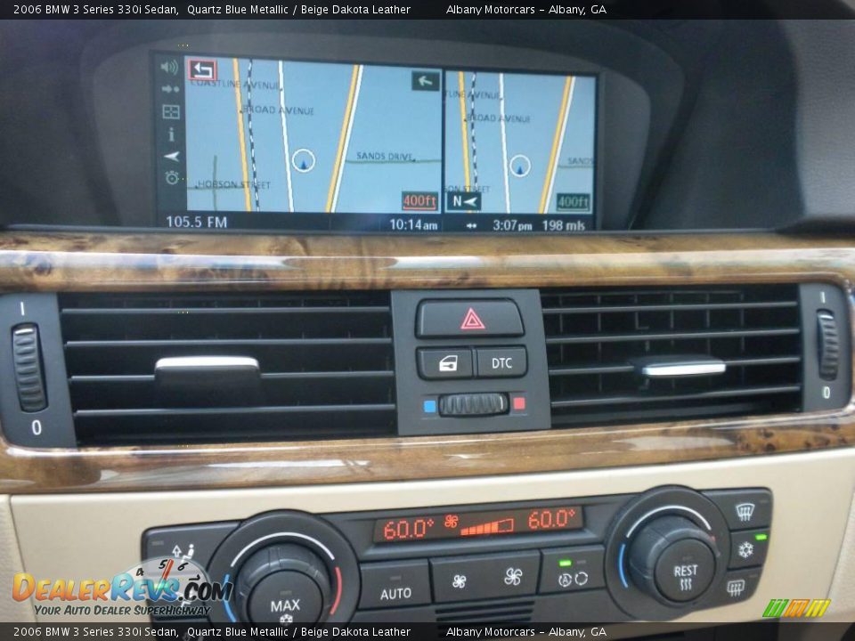 2006 BMW 3 Series 330i Sedan Quartz Blue Metallic / Beige Dakota Leather Photo #20