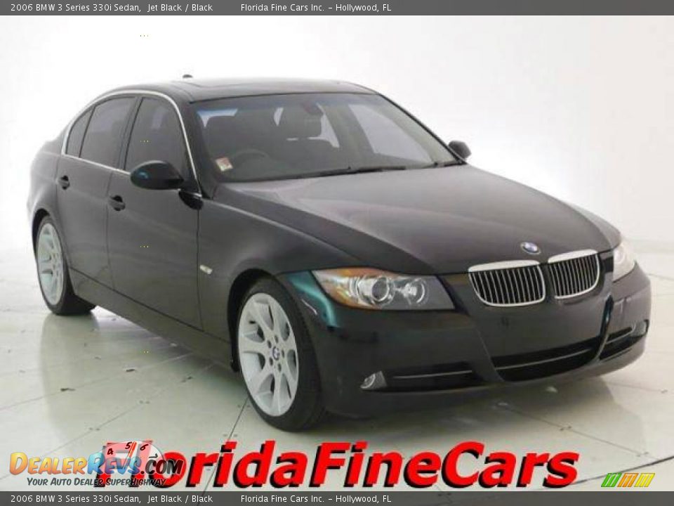2006 BMW 3 Series 330i Sedan Jet Black / Black Photo #1