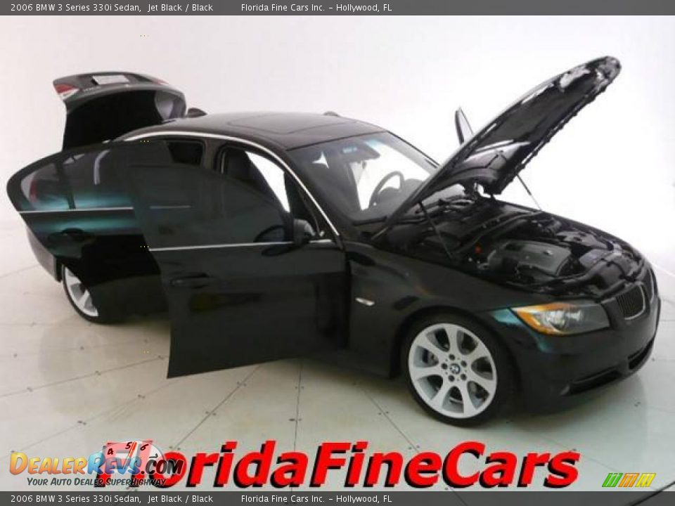 2006 BMW 3 Series 330i Sedan Jet Black / Black Photo #7