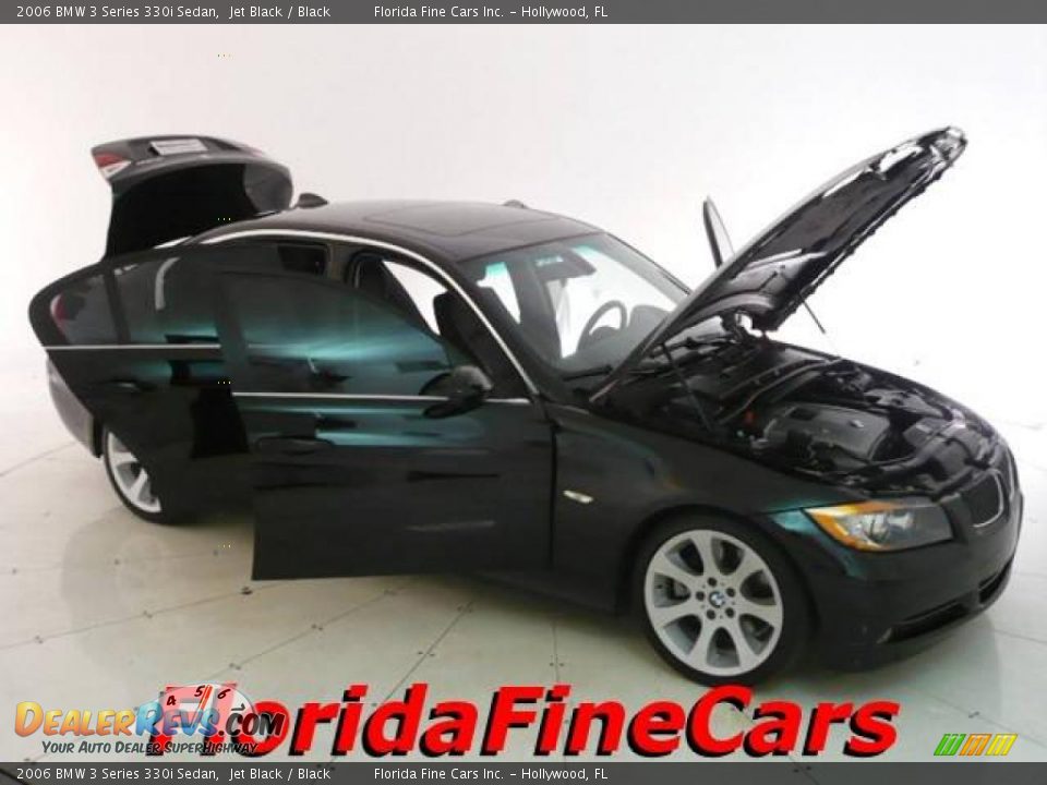 2006 BMW 3 Series 330i Sedan Jet Black / Black Photo #7