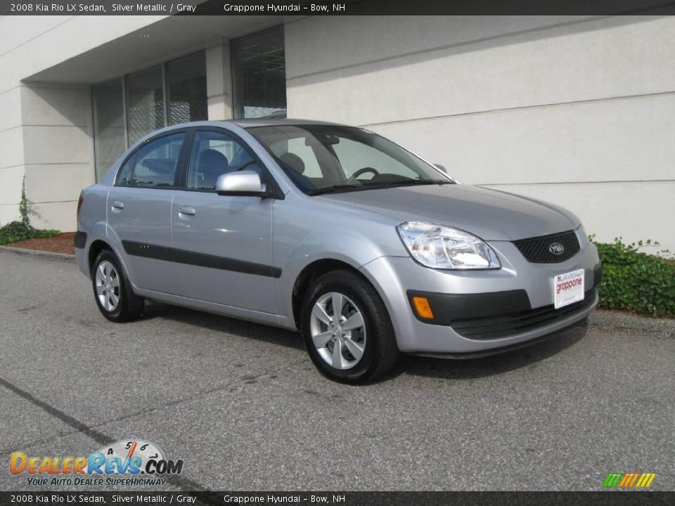 2008 Kia Rio LX Sedan Silver Metallic / Gray Photo #1