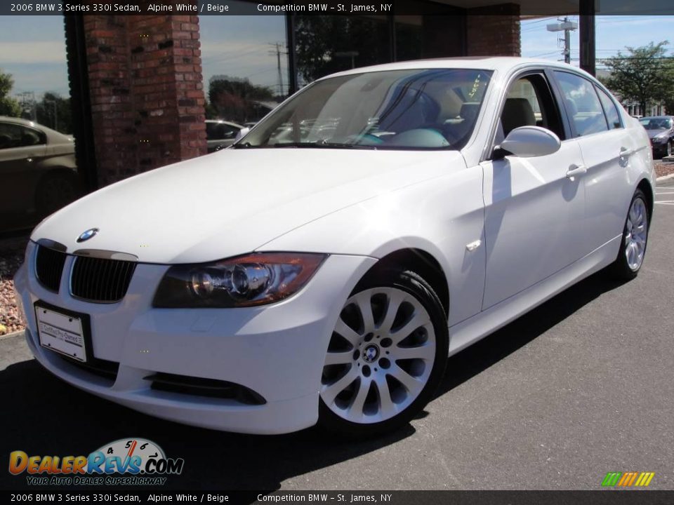 2006 BMW 3 Series 330i Sedan Alpine White / Beige Photo #1