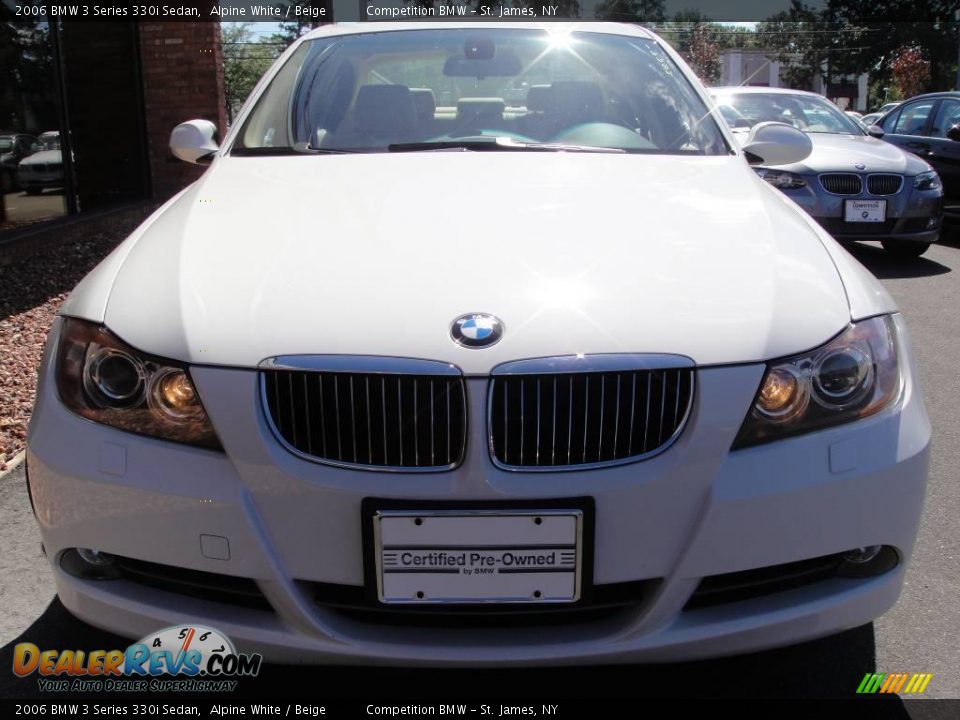 2006 BMW 3 Series 330i Sedan Alpine White / Beige Photo #2