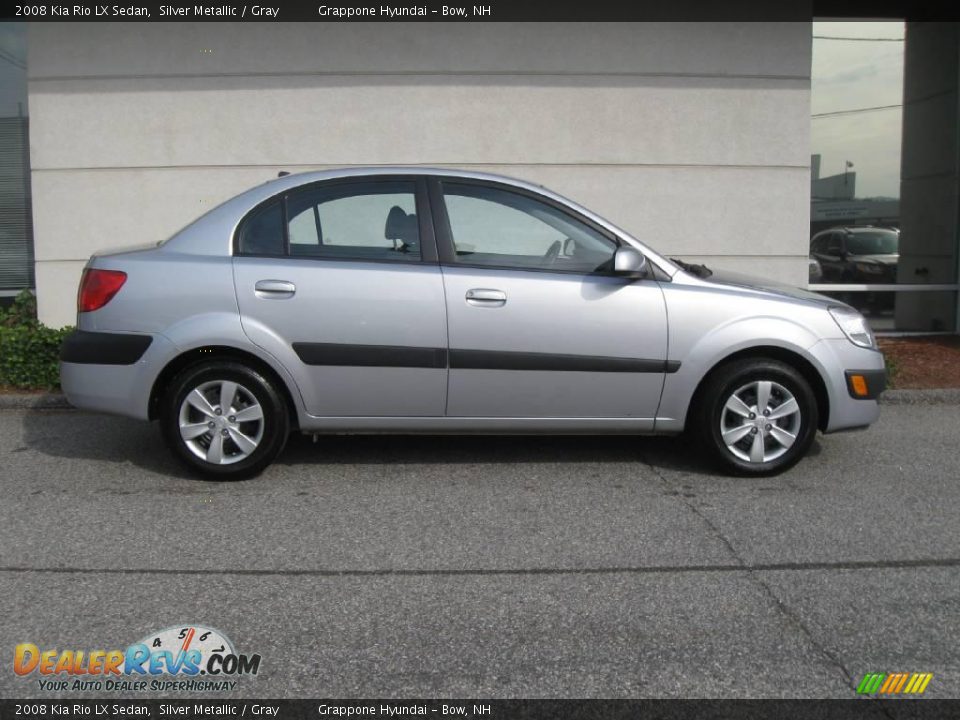 2008 Kia Rio LX Sedan Silver Metallic / Gray Photo #2