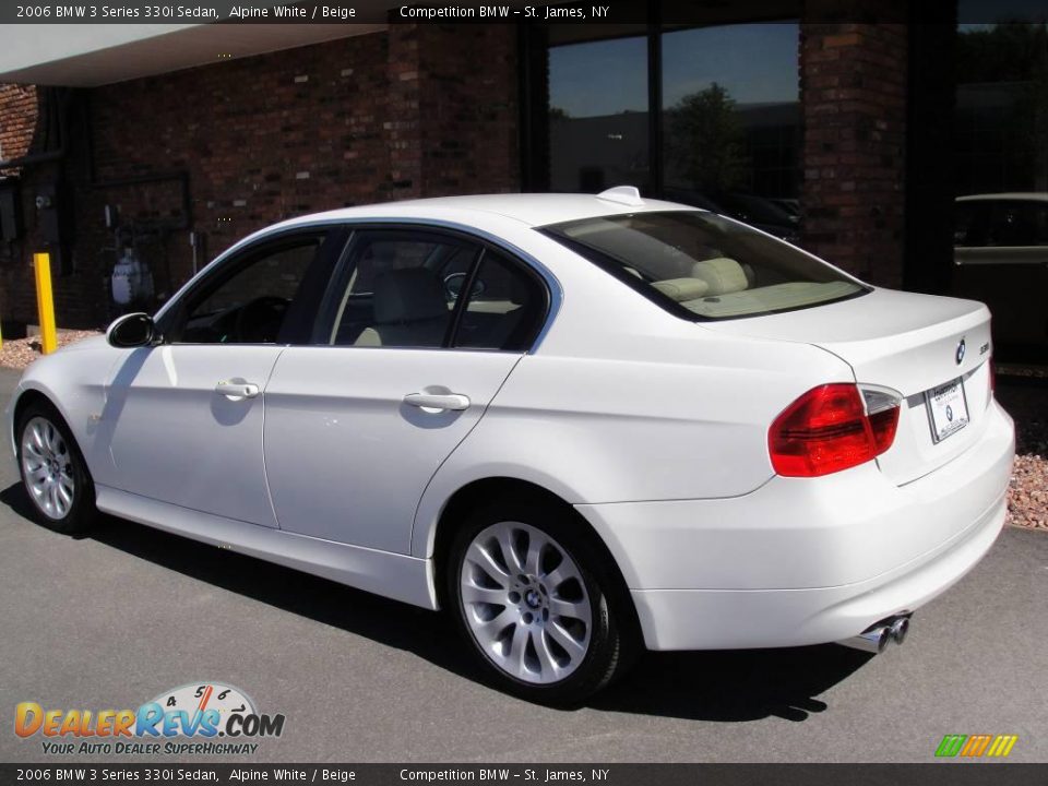 2006 BMW 3 Series 330i Sedan Alpine White / Beige Photo #4