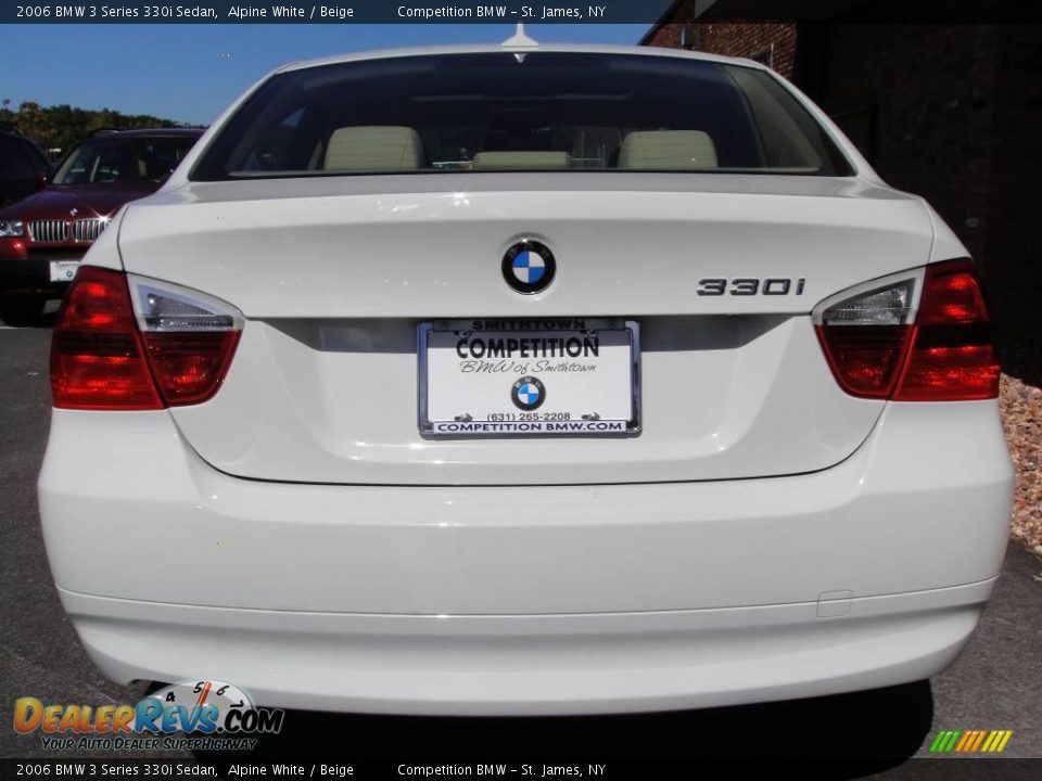 2006 BMW 3 Series 330i Sedan Alpine White / Beige Photo #5