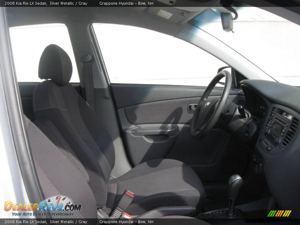 2008 Kia Rio LX Sedan Silver Metallic / Gray Photo #5
