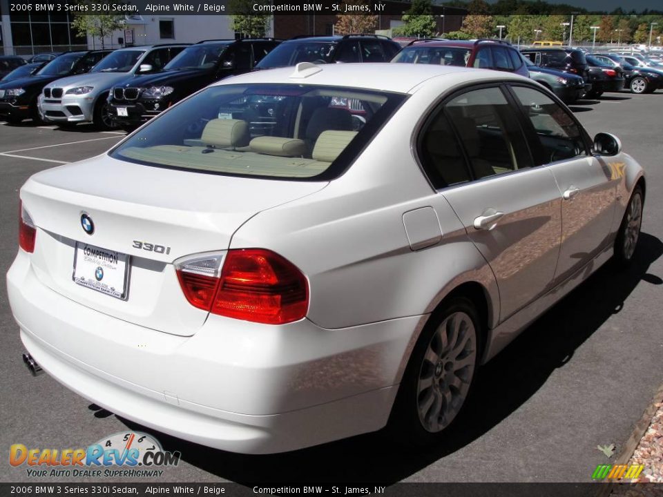 2006 BMW 3 Series 330i Sedan Alpine White / Beige Photo #6