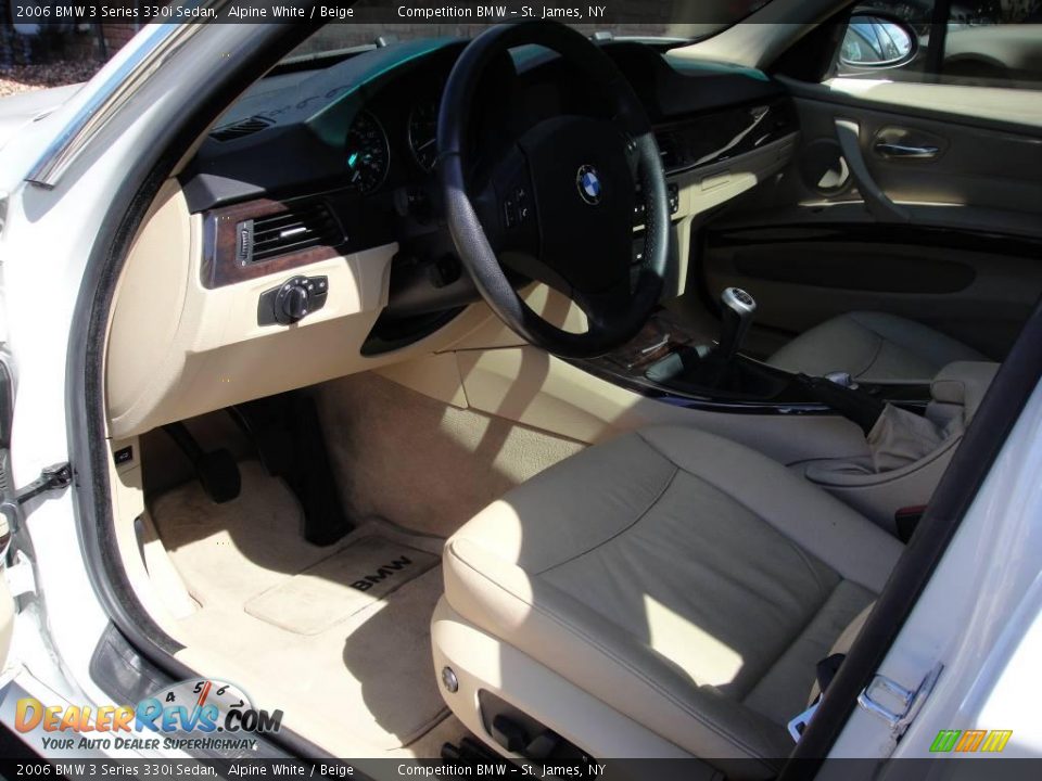2006 BMW 3 Series 330i Sedan Alpine White / Beige Photo #10