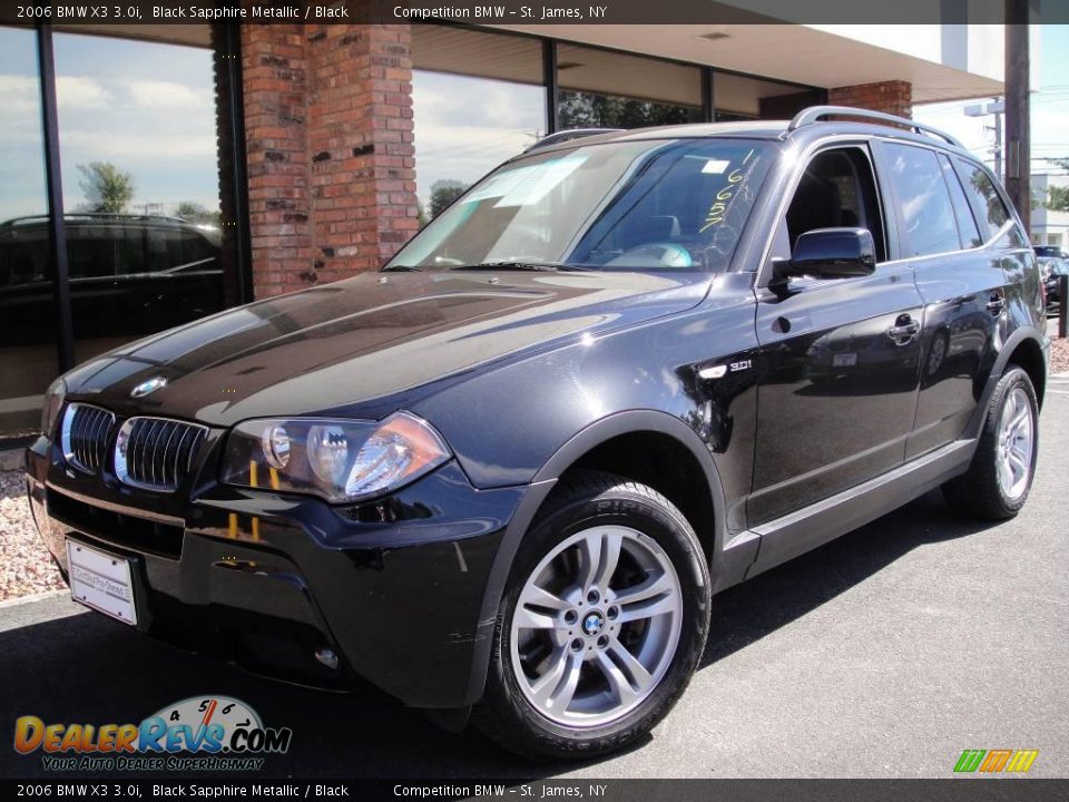 2006 BMW X3 3.0i Black Sapphire Metallic / Black Photo #1