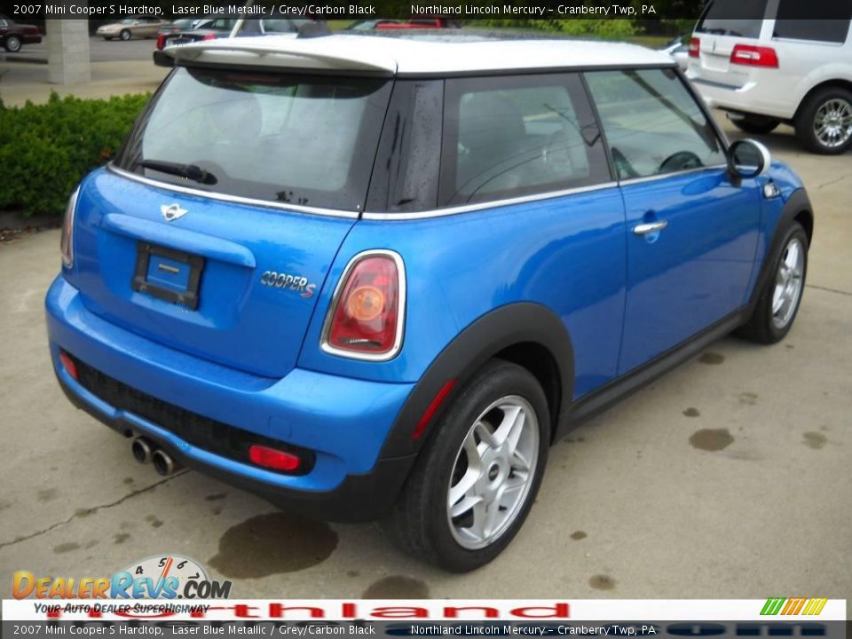2007 Mini Cooper S Hardtop Laser Blue Metallic / Grey/Carbon Black Photo #2