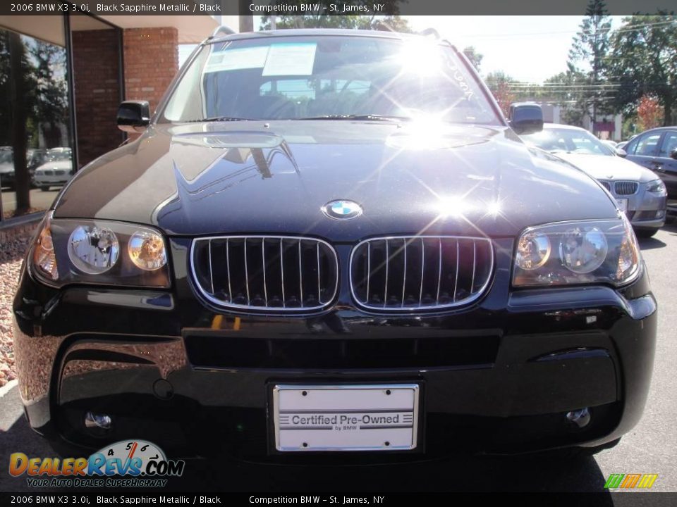 2006 BMW X3 3.0i Black Sapphire Metallic / Black Photo #2