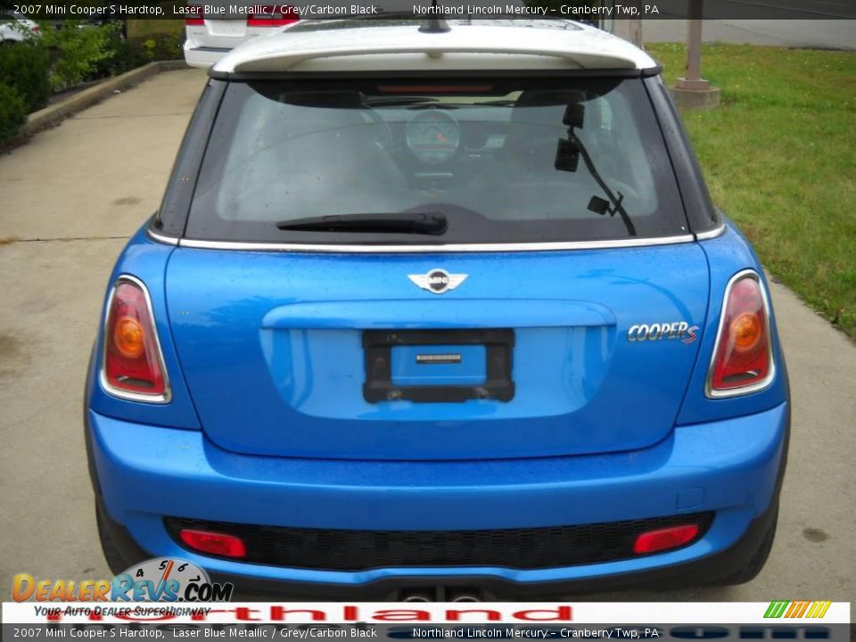 2007 Mini Cooper S Hardtop Laser Blue Metallic / Grey/Carbon Black Photo #3