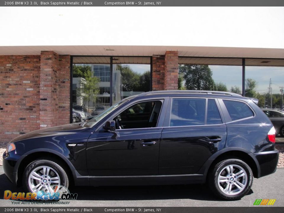 2006 BMW X3 3.0i Black Sapphire Metallic / Black Photo #3