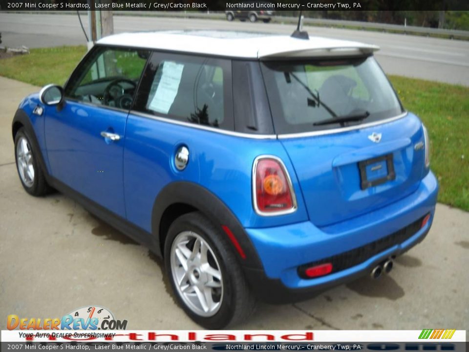 2007 Mini Cooper S Hardtop Laser Blue Metallic / Grey/Carbon Black Photo #4