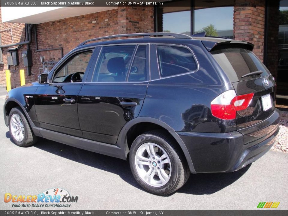 2006 BMW X3 3.0i Black Sapphire Metallic / Black Photo #4