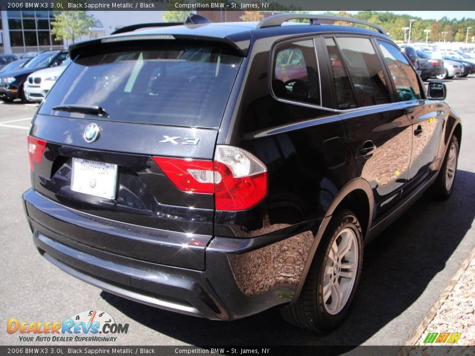 2006 BMW X3 3.0i Black Sapphire Metallic / Black Photo #6