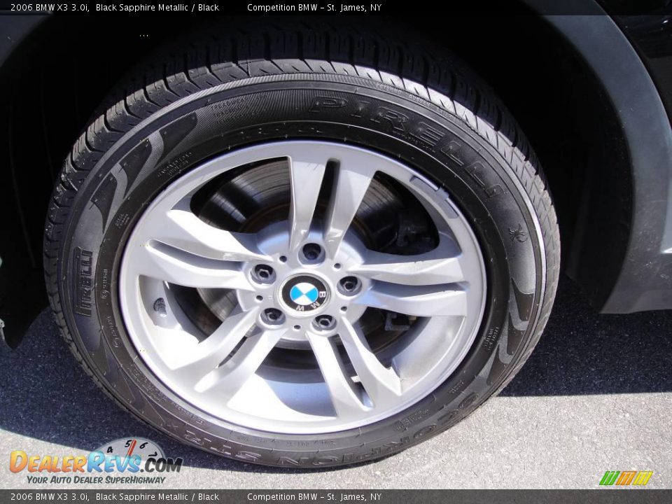 2006 BMW X3 3.0i Black Sapphire Metallic / Black Photo #7