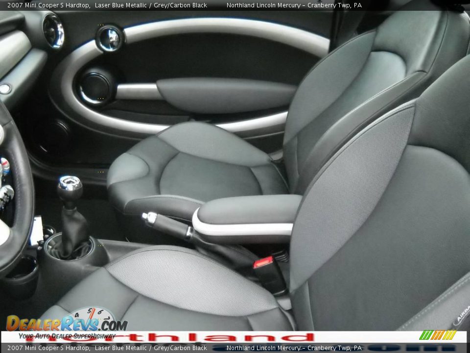2007 Mini Cooper S Hardtop Laser Blue Metallic / Grey/Carbon Black Photo #8