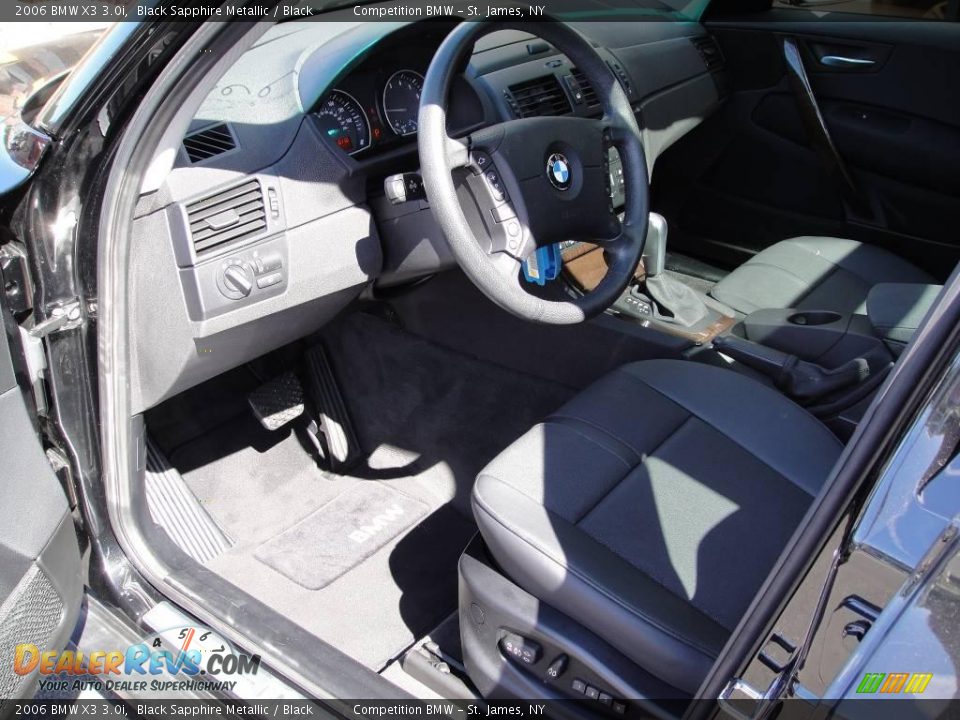 2006 BMW X3 3.0i Black Sapphire Metallic / Black Photo #10