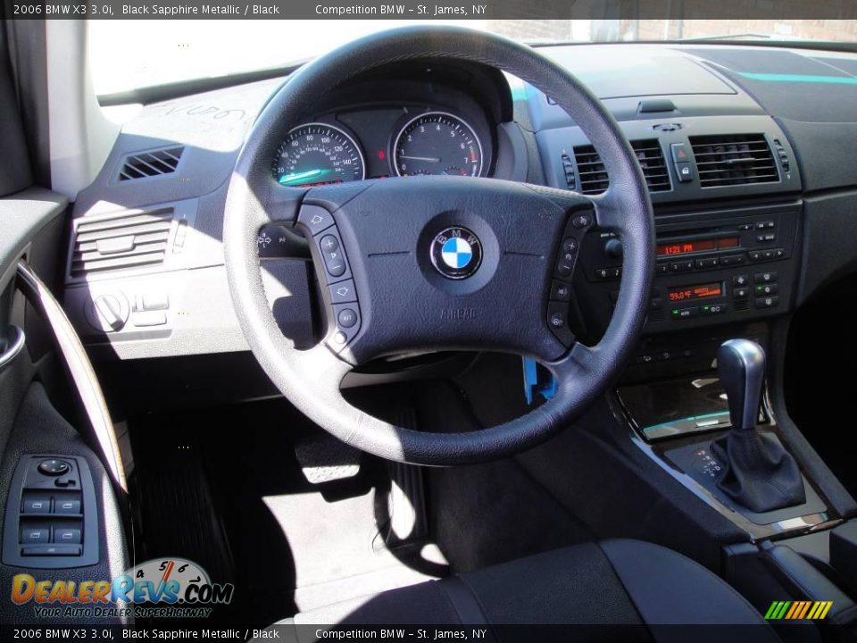 2006 BMW X3 3.0i Black Sapphire Metallic / Black Photo #11