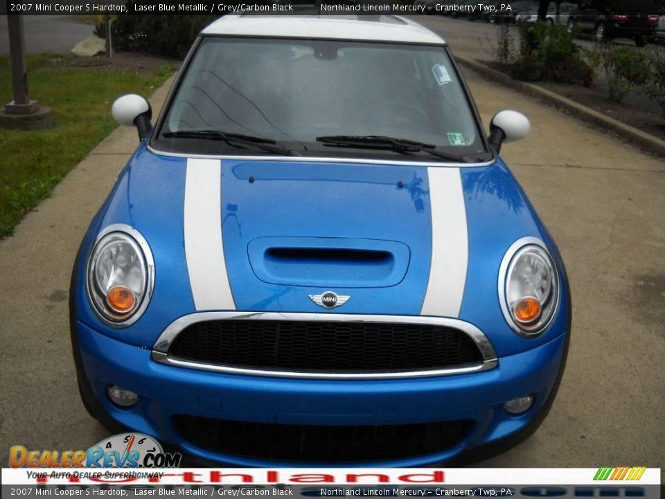 2007 Mini Cooper S Hardtop Laser Blue Metallic / Grey/Carbon Black Photo #14