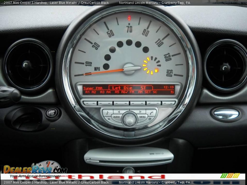 2007 Mini Cooper S Hardtop Laser Blue Metallic / Grey/Carbon Black Photo #17
